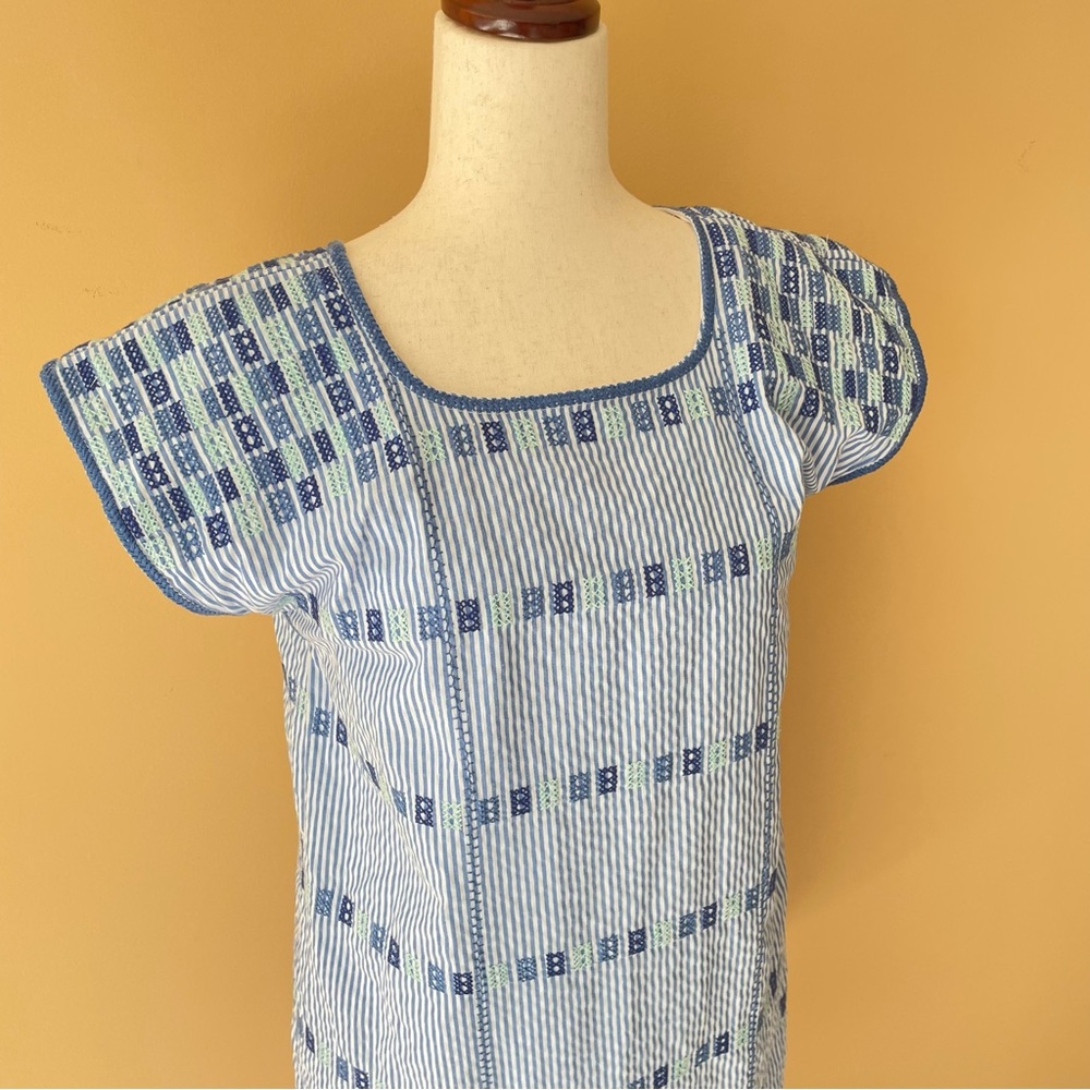 J.MARIE Embroidered Striped Dress Style JM1765 - Picture 3 of 9